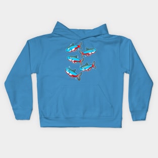 Neon Tetras Kids Hoodie